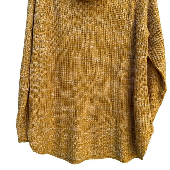 Its Our Time Mustard Yellow Womens Open Knit Cowl Neck Long Sleeve Sweater XL - Picture 7 of 10